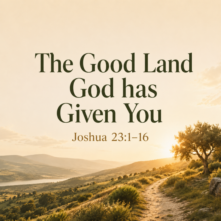 The Good Land God has Given You