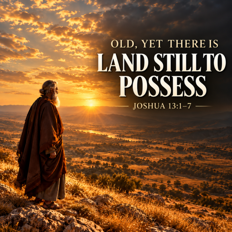 Old, Yet There Is Still Land To Possess